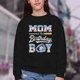 Mom Of The Birthday Boy Baseball Ice Cream Drip Matching Youth Crewneck Sweatshirt