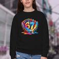 Number 67 Baseball Glove Ice Cream Drip Six Seven Meme Youth Crewneck Sweatshirt Number 67 Baseball Glove Ice Cream Drip Six Seven Meme Youth Crewneck Sweatshirt