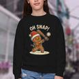 Oh Snap Gingerbreadman Baseball Christmas Men Boys Toddlers Youth Crewneck Sweatshirt Oh Snap Gingerbreadman Baseball Christmas Men Boys Toddlers Youth Crewneck Sweatshirt