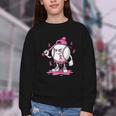 Pink Ribbon Baseball Breast Cancer Awareness Youth Crewneck Sweatshirt Pink Ribbon Baseball Breast Cancer Awareness Youth Crewneck Sweatshirt