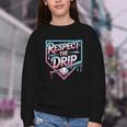 Respect The Drip Baseball Player Youth Crewneck Sweatshirt Respect The Drip Baseball Player Youth Crewneck Sweatshirt