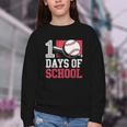 Retro 100 Days Of School Baseball Teacher Student 100 Days Youth Crewneck Sweatshirt Retro 100 Days Of School Baseball Teacher Student 100 Days Youth Crewneck Sweatshirt