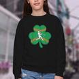Retro Shamrock Baseball St Patricks Day Men Women Boys Girls Youth Crewneck Sweatshirt