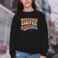 Weekends Coffee Baseball Retro Vibes Youth Crewneck Sweatshirt Weekends Coffee Baseball Retro Vibes Youth Crewneck Sweatshirt