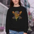 Six Seven 6 7 Baseball Skull Drip Halloween Horror Sports Youth Crewneck Sweatshirt