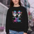 Six Seven Baseball Ice Cream Drip 6 7 Meme Gen Alpha Slang Youth Crewneck Sweatshirt