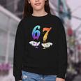 Six Seven Ice Cream Drip Cool Meme 67 Number Baseball Youth Crewneck Sweatshirt Six Seven Ice Cream Drip Cool Meme 67 Number Baseball Youth Crewneck Sweatshirt
