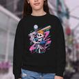 Skeleton Baseball Drip Boy Youth Dripping Baseball Halloween Youth Crewneck Sweatshirt