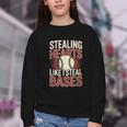 Stealing Hearts Like I Steal Bases Baseball Valentine Retro Youth Crewneck Sweatshirt Stealing Hearts Like I Steal Bases Baseball Valentine Retro Youth Crewneck Sweatshirt