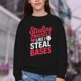 Stealing Hearts Like I Steal Bases Cute Baseball Valentine Youth Crewneck Sweatshirt Stealing Hearts Like I Steal Bases Cute Baseball Valentine Youth Crewneck Sweatshirt