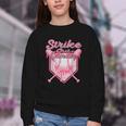 Strike Out Breast Cancer Baseball Drip For Boys Youth Youth Crewneck Sweatshirt Strike Out Breast Cancer Baseball Drip For Boys Youth Youth Crewneck Sweatshirt