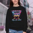 I Survived 100 Days Of School Baseball Boys Students Youth Crewneck Sweatshirt I Survived 100 Days Of School Baseball Boys Students Youth Crewneck Sweatshirt