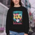 I Survived 100 Days Of School Baseball Drip Students Teacher Youth Crewneck Sweatshirt I Survived 100 Days Of School Baseball Drip Students Teacher Youth Crewneck Sweatshirt
