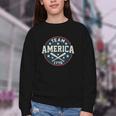 Team America 1776 4th Of July Patriotic Baseball Youth Crewneck Sweatshirt