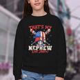 That's My Nephew Out There Baseball Cream Drip Crossed Bat Youth Crewneck Sweatshirt