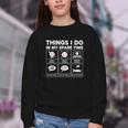 Things I Do Spare Time Baseball Player Men Women Kids Youth Crewneck Sweatshirt