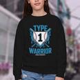 Type 1 Warrior Diabetes Awareness Baseball Enthusiasts Youth Crewneck Sweatshirt Type 1 Warrior Diabetes Awareness Baseball Enthusiasts Youth Crewneck Sweatshirt