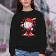 Valentine Baseball Heart Drip Sport Love Valentines Day Boys Youth Crewneck Sweatshirt Valentine Baseball Heart Drip Sport Love Valentines Day Boys Youth Crewneck Sweatshirt