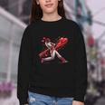 Valentine Baseball Player Drip Youth Crewneck Sweatshirt Valentine Baseball Player Drip Youth Crewneck Sweatshirt