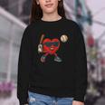 Valentines Day Baseball Red Heart Love Boys Kids Tee Youth Crewneck Sweatshirt Valentines Day Baseball Red Heart Love Boys Kids Tee Youth Crewneck Sweatshirt