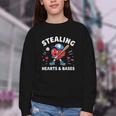 Valentines Day Baseball Stealing Hearts Bases Boys Kids Men Youth Crewneck Sweatshirt Valentines Day Baseball Stealing Hearts Bases Boys Kids Men Youth Crewneck Sweatshirt