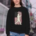 Vintage American Flag Baseball Batter Patriotic Home Run Youth Crewneck Sweatshirt Vintage American Flag Baseball Batter Patriotic Home Run Youth Crewneck Sweatshirt