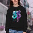 Vintage Baseball 88 Number Youth Crewneck Sweatshirt