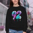 Vintage Baseball 92 Number Youth Crewneck Sweatshirt