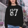 Vintage Baseball Number 67 Jersey Player Uniform Youth Crewneck Sweatshirt