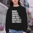 Women's Moms Against Umpires Parents Mom Baseball Sarcastic Youth Crewneck Sweatshirt Women's Moms Against Umpires Parents Mom Baseball Sarcastic Youth Crewneck Sweatshirt