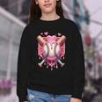 Women's Valentines Day Baseball Boys Ice Cream Drip Heart Youth Kids Youth Crewneck Sweatshirt Women's Valentines Day Baseball Boys Ice Cream Drip Heart Youth Kids Youth Crewneck Sweatshirt