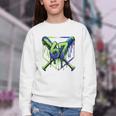 67 Baseball Drip Effect Urban Tee Style 6-7 Meme Graphic Premium Tri-Blend Youth Crewneck Sweatshirt