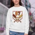 67 Baseball Drip Thanksgiving Six Seven Boys Teens Kids Youth Crewneck Sweatshirt