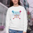 Baseball 50 Year Old Ice Cream Drip 50th Birthday Number 50 Youth Crewneck Sweatshirt Baseball 50 Year Old Ice Cream Drip 50th Birthday Number 50 Youth Crewneck Sweatshirt