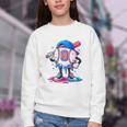 Baseball Drip 8th 8 Year Old Birthday Boys Pitcher Player Youth Crewneck Sweatshirt