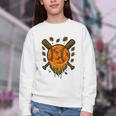 Baseball Drip Ice Cream Dripping Blaze Hunter Orange Camo Youth Crewneck Sweatshirt