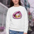 Baseball Glove Drip Shirt Ice Cream Dripping Girls Pocket Premium Youth Crewneck Sweatshirt Baseball Glove Drip Shirt Ice Cream Dripping Girls Pocket Premium Youth Crewneck Sweatshirt