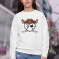 Baseball Heart Pirate Hat Crossed Swords Men Boys Kids Youth Premium Tri-Blend Youth Crewneck Sweatshirt