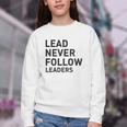Baseball Lead Never Follow Leaders Team Captain Leadership Premium Tri-Blend Youth Crewneck Sweatshirt