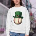 Baseball Leprechaun Hat Saint Patrick Retro Youth Crewneck Sweatshirt Baseball Leprechaun Hat Saint Patrick Retro Youth Crewneck Sweatshirt