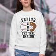 Baseball Senior Mom 2026 The Final Inning Youth Crewneck Sweatshirt Baseball Senior Mom 2026 The Final Inning Youth Crewneck Sweatshirt