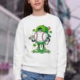 Boys St Patrick’s Day Baseball Drip Ice Cream Apparel Youth Youth Crewneck Sweatshirt