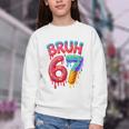 Bruh 67 Baseball Drip Number 67 Player 67th Birthday Youth Crewneck Sweatshirt Bruh 67 Baseball Drip Number 67 Player 67th Birthday Youth Crewneck Sweatshirt