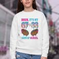 Bruh Its My 67 33 Day Of School Baseball Boys Kids 100th Day Youth Crewneck Sweatshirt Bruh Its My 67 33 Day Of School Baseball Boys Kids 100th Day Youth Crewneck Sweatshirt