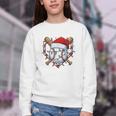 Christmas Baseball Santa Hat For Baseball Players Fans Youth Crewneck Sweatshirt Christmas Baseball Santa Hat For Baseball Players Fans Youth Crewneck Sweatshirt