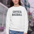 Coffee And Baseball Youth Crewneck Sweatshirt