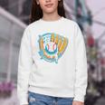 Ice Cream Baseball Mitt Drippy Scoop Baseball Sports Youth Crewneck Sweatshirt Ice Cream Baseball Mitt Drippy Scoop Baseball Sports Youth Crewneck Sweatshirt