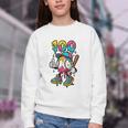 Ice Cream Drip Baseball Party 100 Days Of School Teacher Youth Crewneck Sweatshirt Ice Cream Drip Baseball Party 100 Days Of School Teacher Youth Crewneck Sweatshirt