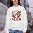 I Just Hit 100 Days Of School Baseball 100th Day Teacher Kid Youth Crewneck Sweatshirt