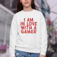 I Am In Love With A Gamer Cute Valentines Day Gamer Couple Raglan Baseball Tee Youth Crewneck Sweatshirt I Am In Love With A Gamer Cute Valentines Day Gamer Couple Raglan Baseball Tee Youth Crewneck Sweatshirt